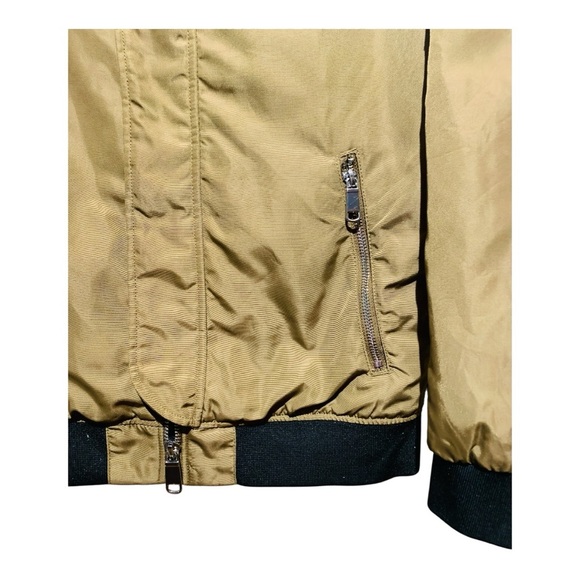 Women’s H&M Padded Bomber Jacket Gold & Black Size XS - Picture 4 of 8